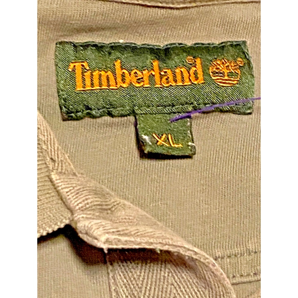 Timberland Mens XL Polo Shirt Dark beige / Brown Short Sleeve Casual Everyday